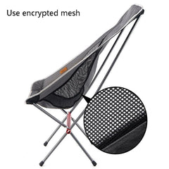 Portable Height-Adjustable Folding Outdoor Chair for Camping and Fishing