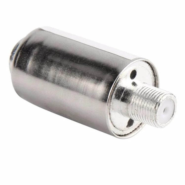 Coaxial Lightning Arrester for Satellite TV Protection Systems - metal surge protector with F-type connector for satellite and CATV