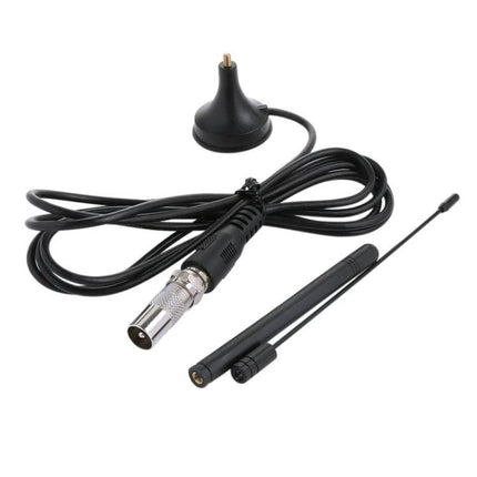 Indoor TV and Radio Antenna for Enhanced Car and Home Reception - compact magnetic base antenna with coax cable and telescopic rod for VHF UHF