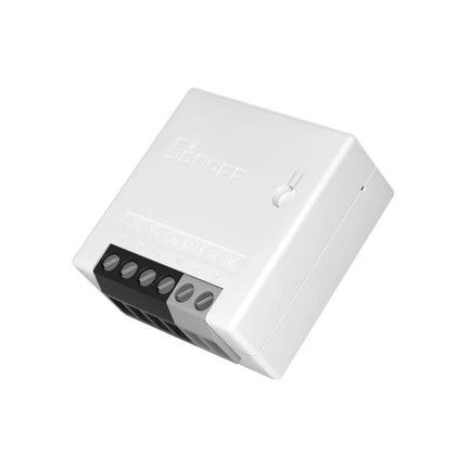 Sonoff Dual-Control WiFi Smart Switch for Home Automation Control compact white module with screw terminals and Wi‑Fi connectivity