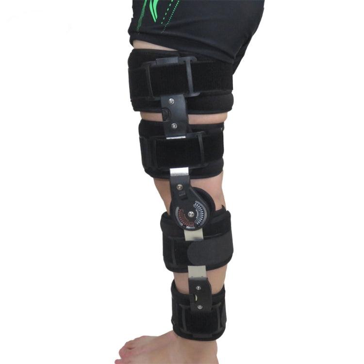 Orthèse de fixation de l'articulation du genou à longueur réglable, support de protection contre les fractures et les blessures au genou (noir)