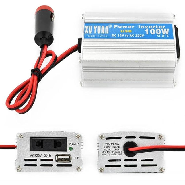 XUYUAN 100W Car Power Inverter with USB for Laptops and Devices compact 100W DC to AC car inverter with USB port for charging laptops and devices
