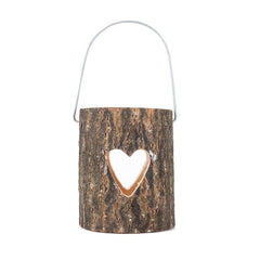 Valentine's Day Rustic Wooden Candle Holder - Elegant Atmosphere Lamp for Home and Cafe Decor