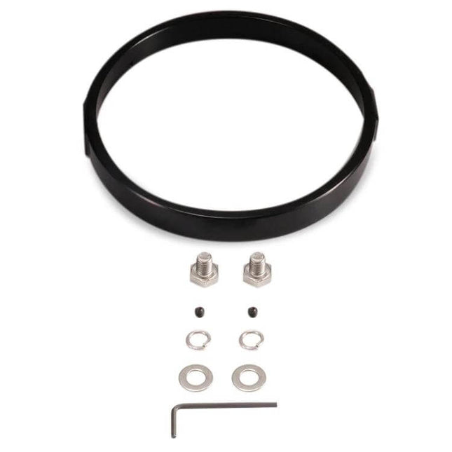 7 Inch Motorcycle Headlight Ring Bracket Black Easy Install - CNC machined black ring with mounting hardware and Allen key