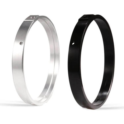 7 Inch Motorcycle Headlight Ring Bracket Black Easy Install - CNC machined black and silver mounting rings for 7-inch motorcycle headlights