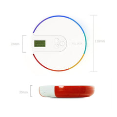 Pastillero de plástico a prueba de polvo con recordatorio de tiempo portátil TF217