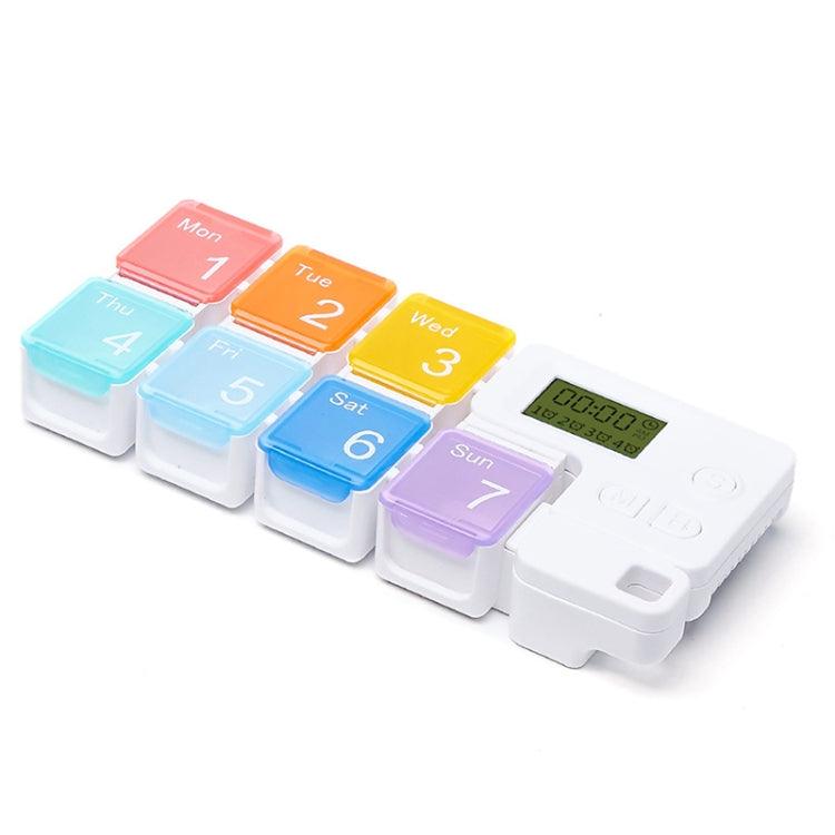 Smart Pill Organizer with 7 Cells and Timing Reminder - TF-248 Plastic Storage Box