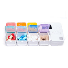 Smart Pill Organizer with 7 Cells and Timing Reminder - TF-248 Plastic Storage Box