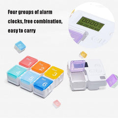 Smart Pill Organizer with 7 Cells and Timing Reminder - TF-248 Plastic Storage Box