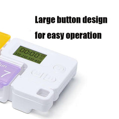 Smart Pill Organizer with 7 Cells and Timing Reminder - TF-248 Plastic Storage Box