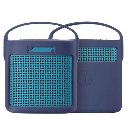 Bose Silicone Protective Cover For Portable Speaker Daily Travel navy silicone cover with teal grille and carrying handle
