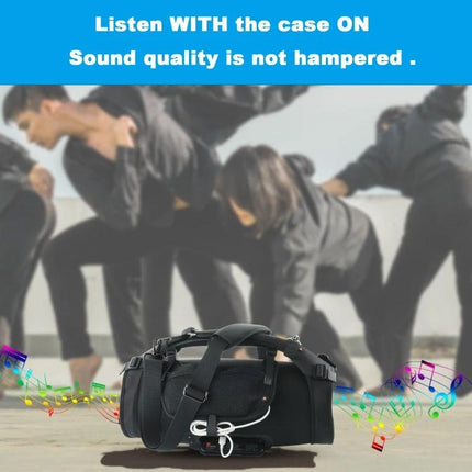 JBL Boombox Padded Carry Bag For Everyday Outings And Travel shown protecting speaker during outdoor dance and travel