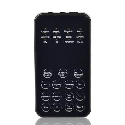 Fun Voice Changer for Daily Calls and Entertainment Use — compact plug-in voice changer device with mode buttons for calls, gaming, and pranks