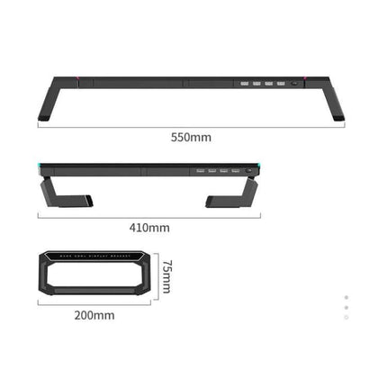 ICE COOREL T1 Foldable Laptop Stand for Ergonomic Viewing - dimensions 550mm x 410mm x 200mm compact folded ABS design