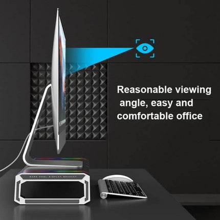 ICE COOREL T1 Foldable Laptop Stand for Ergonomic Viewing elevating monitor for reasonable viewing angle and comfortable office posture