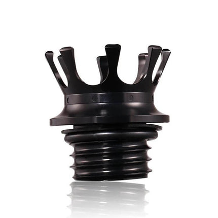 Motorcycle CNC Aluminum Crown Fuel Tank Cap Black For Harley — black CNC aluminum crown fuel tank cap for Harley, precision fit and durable