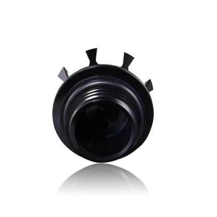 Motorcycle CNC Aluminum Crown Fuel Tank Cap Black For Harley - black CNC aluminum crown fuel tank cap, precise fit, durable seal