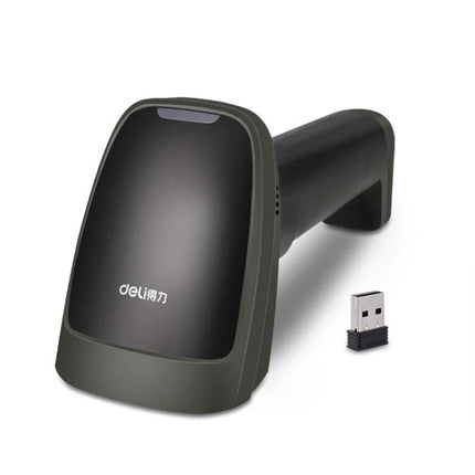 Deli Wired and Wireless Barcode Scanner for Retail Use handheld scanner with USB wireless dongle for POS and inventory management