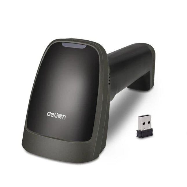 Deli Wired and Wireless Barcode Scanner for Retail Use handheld scanner with USB wireless dongle for POS and inventory management