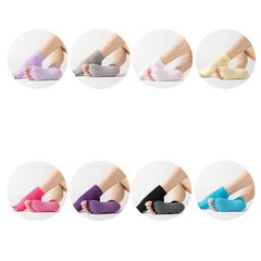 Non-Slip Five-Finger Dance Socks - 3 Pairs Open-Toe Yoga Socks for Indoor Sports