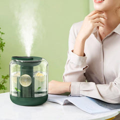 USB Mini Humidifier with Night Light and Essential Oil Diffuser - Home Office Aroma Mist Maker