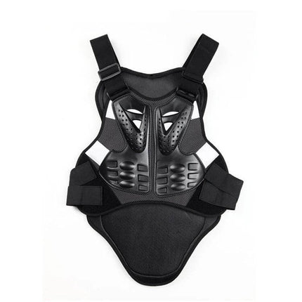 SULAITE Back Protector Vest for Roller Skating and Motorcycle, L/XL - black EVA foam and PE shell protective vest with ventilation