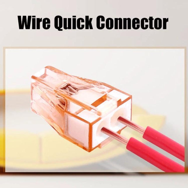 Pack of 10 Wire Quick Connector Terminal Blocks for Wiring Connections clear plastic two-wire quick connector for DIY electrical repairs