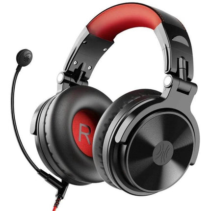 OneOdio Bluetooth Over Ear Headset Wired And Wireless Black Red over-ear gaming headset with detachable mic and 50mm drivers
