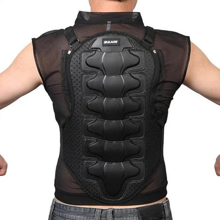 Sulaite Sleeveless Riding Protective Vest for Cycling and Skating Sizes M to XXXL black back protector vest with EVA foam and PE shell for cycling and skating