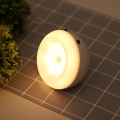 Smart Sensor LED Night Light - USB Rechargeable Magnetic Wall Lamp with Human Body Detection