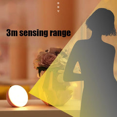 Smart Sensor LED Night Light - USB Rechargeable Magnetic Wall Lamp with Human Body Detection