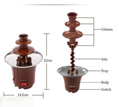 Compact Chocolate Fondue Melting Fountain with Creative Design