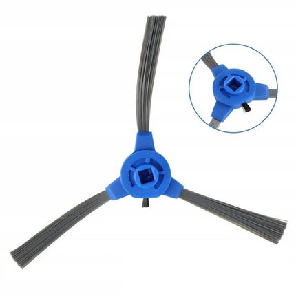 Replacement Main Brush and Filter for Eufy RoboVac Models - blue 3-arm side brush replacement for robot vacuum, plastic bristles, compatible kit