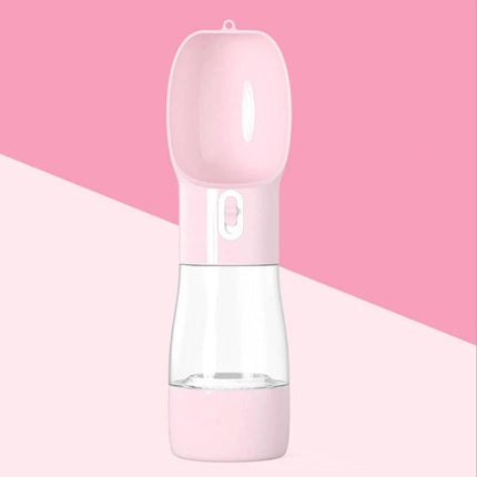Convenient Pet Food and Water Cup for Daily Outings - pink portable segmented travel bowl for dogs and cats