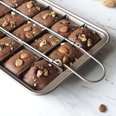 Non-Stick Square Brownie and Bread Baking Pan with Thick Solid Base