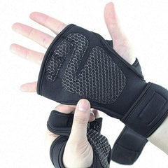 Half-Finger Non-Slip Fitness Gloves with Wrist Support for Sports Activities