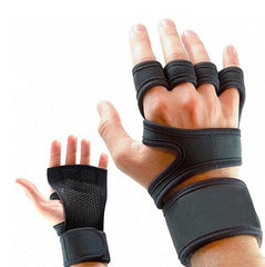 Guantes deportivos de medio dedo Guantes de silicona antideslizantes para equipos de fitness Muñequeras de compresión deportiva