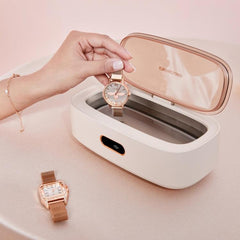 Ultrasonic Jewelry, Glasses, and Watch Cleaner Machine - Compact Automatic Cleaning Device with CN Plug