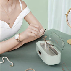 Ultrasonic Jewelry, Glasses, and Watch Cleaner Machine - Compact Automatic Cleaning Device with CN Plug