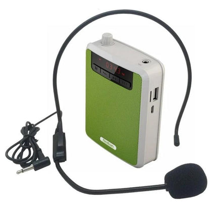 Rolton Voice Amplifier for Teachers and Outdoor Use compact green portable speaker with headset microphone for classroom and outdoor guidance