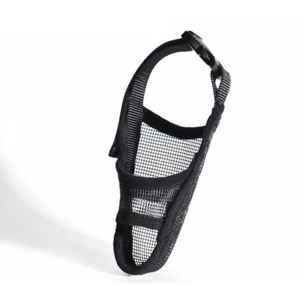 Mesh Cover for Dogs During Walks and Training Sessions - breathable black mesh muzzle cover for Collies and Greyhounds, allows panting and drinking
