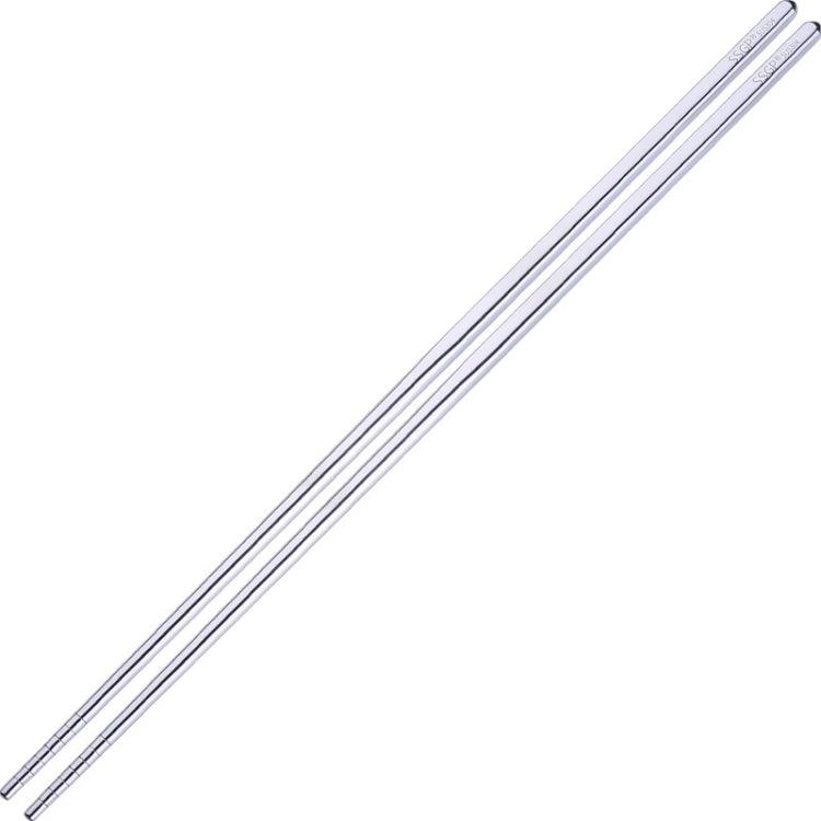 Premium Anti-Scald Long Stainless Steel Chopsticks with Non-Slip Grip