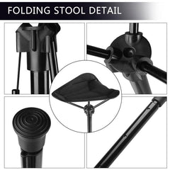 Portable Telescopic Folding Stool for Outdoor Activities, Fishing, and Queuing