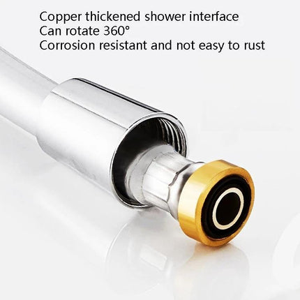 Practical Shower Hose for Daily Bathroom Essentials - anti-winding chrome hose with copper thickened 360° rotatable shower interface