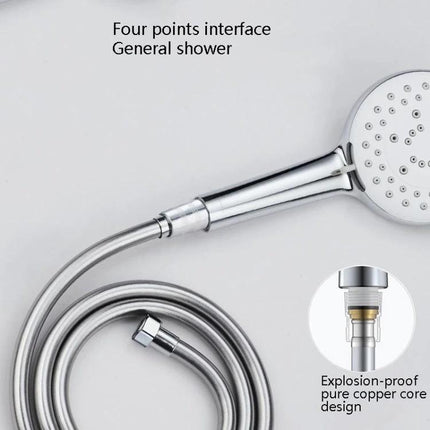 Practical Shower Hose for Daily Bathroom Essentials - anti-winding stainless steel replacement hose with four-point interface and explosion-proof copper core