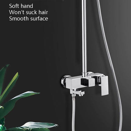 Practical Shower Hose for Daily Bathroom Essentials chrome anti-winding replacement hose attached to modern wall faucet