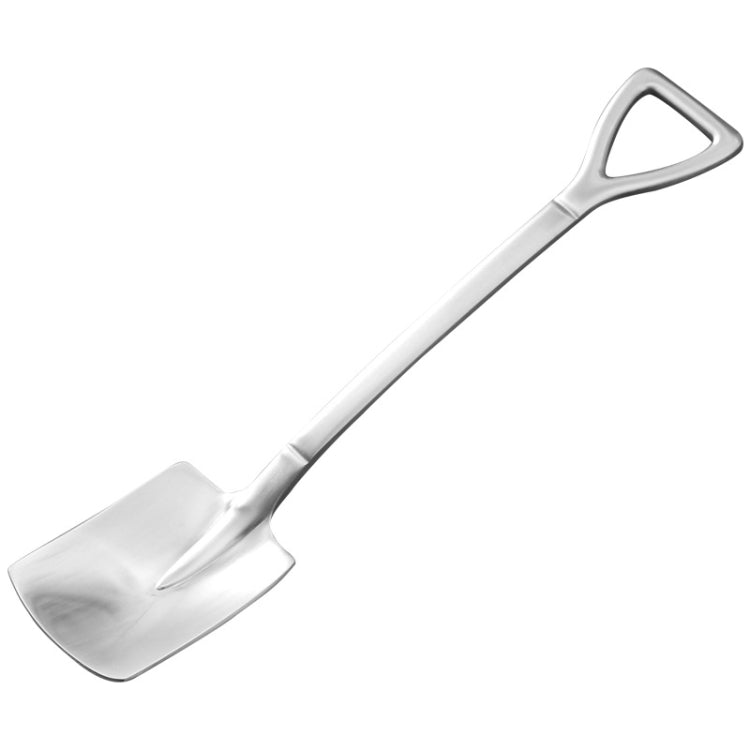 410 Stainless Steel Shovel Spoon Retro Cute Square Head Spoon