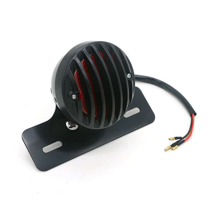 Retro Motorcycle Tail Light with Red Brake Indicator - metal shell PC lens rear brake light for motorcycles, ATVs, scooters, enhanced visibility