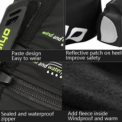 Windproof and Waterproof Bicycle Shoe Covers for All-Weather Cycling