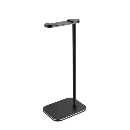 Aluminum Headset Stand For Desk Organization And Storage minimalist black aluminum alloy stand with silicone pads, 260 g